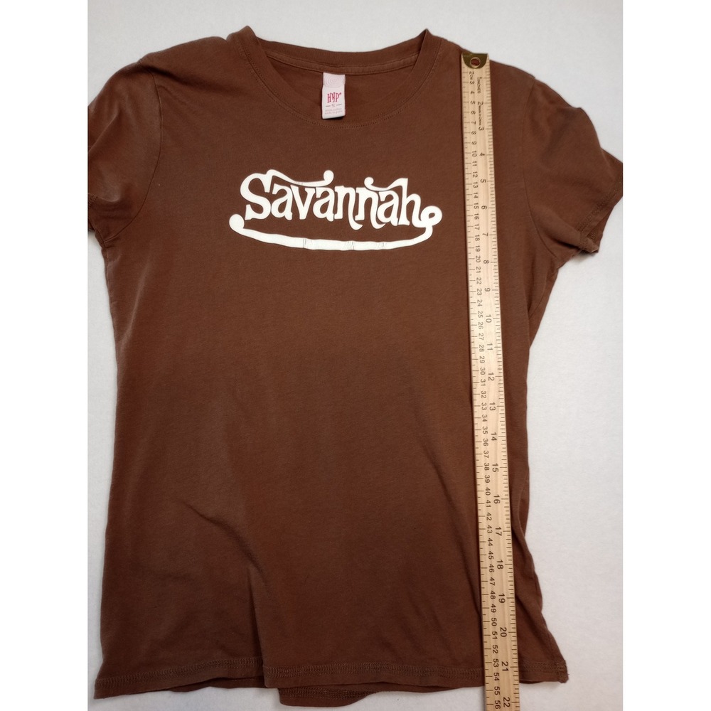 Vintage 90s HYP Spiral Tag Shirt Savannah Brown Short Sleeve Size‎ Small Y2K - Picture 6 of 8